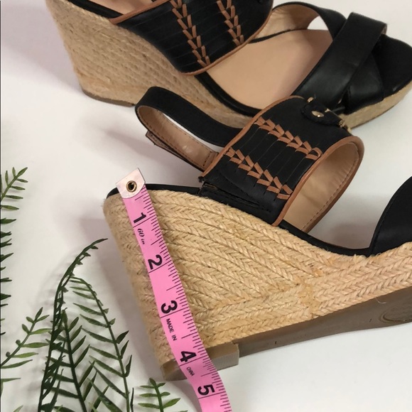 Tommy Hilfiger Black & Gold espadrille Wedges - Picture 9 of 9